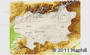 Shaded Relief 3D Map of Taroudant, physical outside