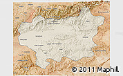 Shaded Relief 3D Map of Taroudant, satellite outside