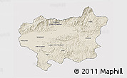Shaded Relief 3D Map of Taroudant, single color outside