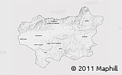 Silver Style 3D Map of Taroudant, single color outside