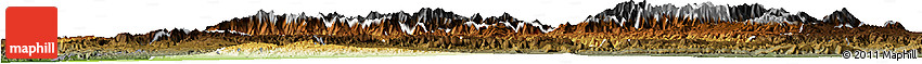 Physical Horizon Map of Taroudant, darken