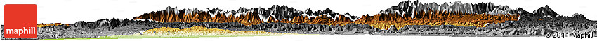 Physical Horizon Map of Taroudant, darken, desaturated