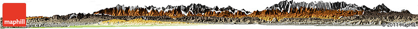 Physical Horizon Map of Taroudant, darken, semi-desaturated