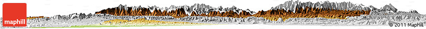 Physical Horizon Map of Taroudant, lighten, desaturated