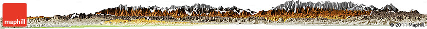 Physical Horizon Map of Taroudant, semi-desaturated