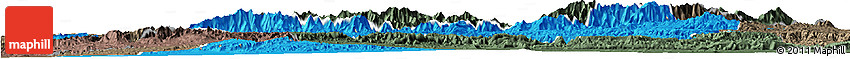 Political Horizon Map of Taroudant, darken, semi-desaturated