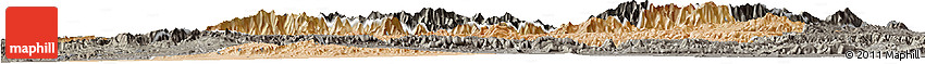 Satellite Horizon Map of Taroudant, darken, semi-desaturated