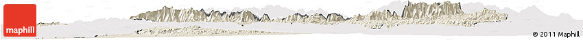 Shaded Relief Horizon Map of Taroudant, cropped outside
