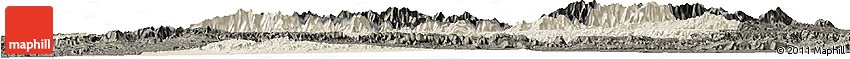 Shaded Relief Horizon Map of Taroudant, darken