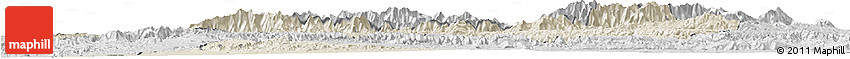 Shaded Relief Horizon Map of Taroudant, desaturated