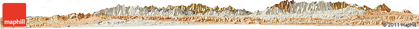 Shaded Relief Horizon Map of Taroudant, satellite outside