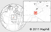 Blank Location Map of Taroudant, within the entire country