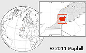 Blank Location Map of Taroudant, highlighted country