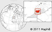 Blank Location Map of Taroudant, highlighted parent region