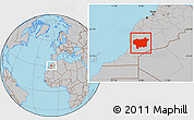 Gray Location Map of Taroudant