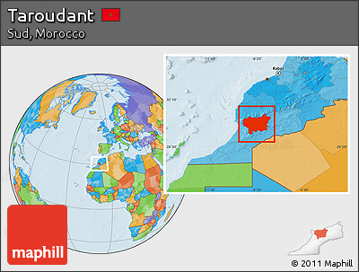 Political Location Map of Taroudant
