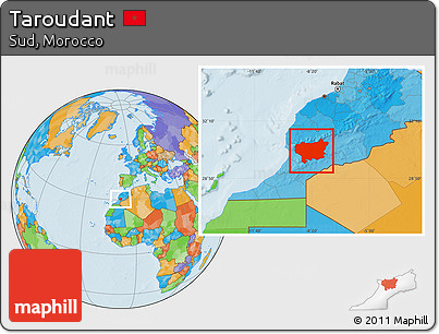 Political Location Map of Taroudant