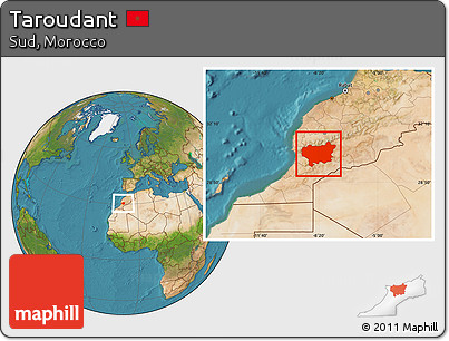 Satellite Location Map of Taroudant