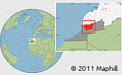 Savanna Style Location Map of Taroudant, highlighted country, highlighted parent region