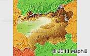Physical Map of Taroudant, political outside