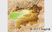 Physical Map of Taroudant, satellite outside