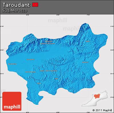 Political Map of Taroudant, cropped outside