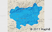 Political Map of Taroudant, shaded relief outside