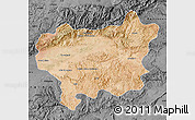 Satellite Map of Taroudant, darken, desaturated