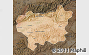 Satellite Map of Taroudant, darken