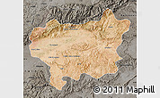 Satellite Map of Taroudant, darken, semi-desaturated