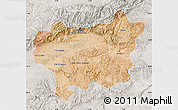 Satellite Map of Taroudant, lighten, semi-desaturated