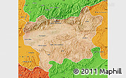 Satellite Map of Taroudant, political outside
