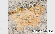 Satellite Map of Taroudant, semi-desaturated