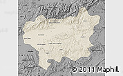 Shaded Relief Map of Taroudant, darken, desaturated