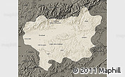 Shaded Relief Map of Taroudant, darken