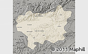 Shaded Relief Map of Taroudant, darken, semi-desaturated
