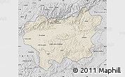 Shaded Relief Map of Taroudant, desaturated