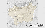 Shaded Relief Map of Taroudant, lighten, desaturated
