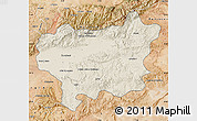 Shaded Relief Map of Taroudant, satellite outside