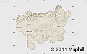 Shaded Relief Map of Taroudant, single color outside