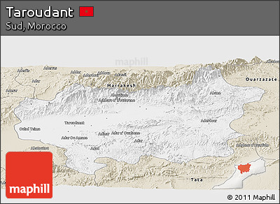 Classic Style Panoramic Map of Taroudant