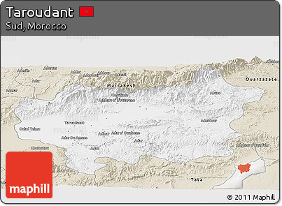 Classic Style Panoramic Map of Taroudant