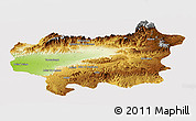 Physical Panoramic Map of Taroudant, cropped outside
