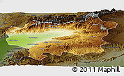 Physical Panoramic Map of Taroudant, darken