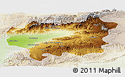 Physical Panoramic Map of Taroudant, lighten