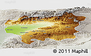 Physical Panoramic Map of Taroudant, lighten, semi-desaturated