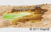 Physical Panoramic Map of Taroudant, satellite outside
