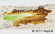 Physical Panoramic Map of Taroudant, shaded relief outside