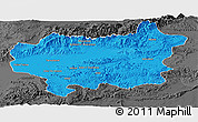 Political Panoramic Map of Taroudant, darken, desaturated