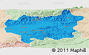 Political Panoramic Map of Taroudant, lighten